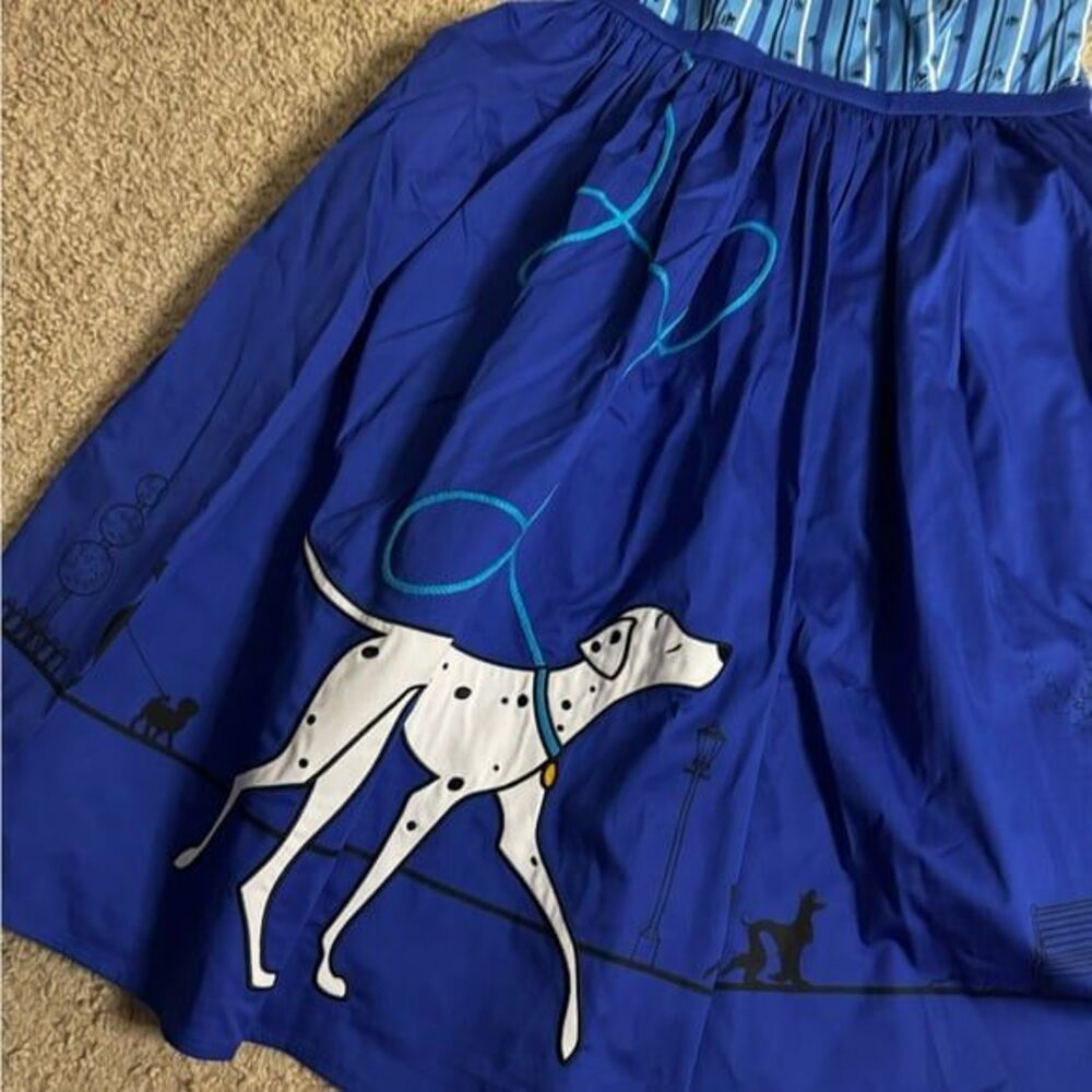 Disney Dress Shop Dress NWT 101 Dalmatians blue W/ Cardigan Small Rare - Picture 10 of 12
